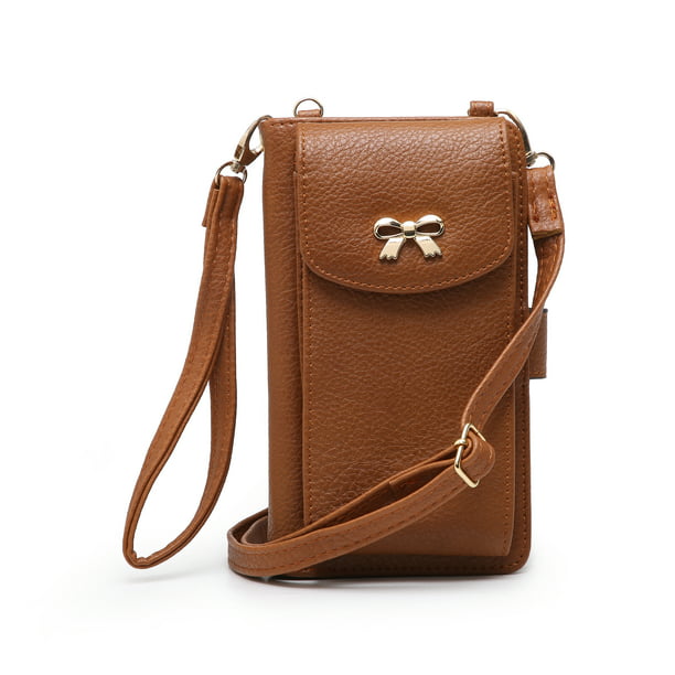 Youngh Handbags for Women Shoulder Bags Tote Satchel Women Zipper Solid Color Bow Phone Bag 